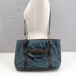 Stone Mountain Women's Teal Leather Tote Bag Shoulder Crossbody Purse Satchel